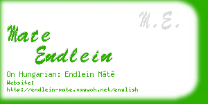 mate endlein business card