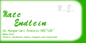 mate endlein business card